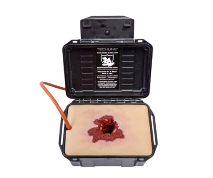 Trenażer tamowania krwotoku - rana postrzałowa (Techline - Gunshot in a Box®)